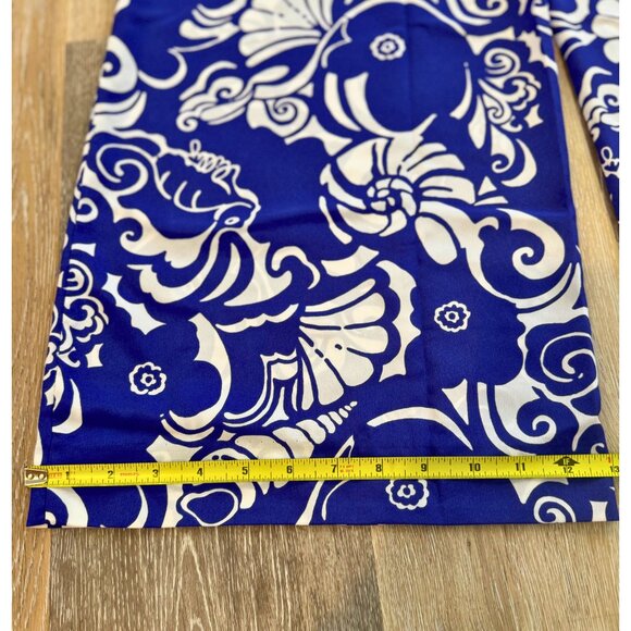 Lilly Pulitzer Blue White Shell Print Pants M - Picture 9 of 10